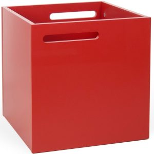 Červený úložný box TEMAHOME Berlin 34 x 33 cm  - Výška34 cm- Šířka 34 cm
