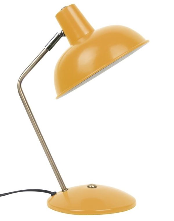 Time for home Žlutá kovová stolní lampa Earny  - Výška37
