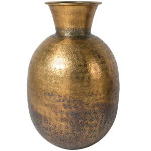 Zlatá váza DUTCHBONE Bahir  - Průměr24 cm- Výška 38 cm