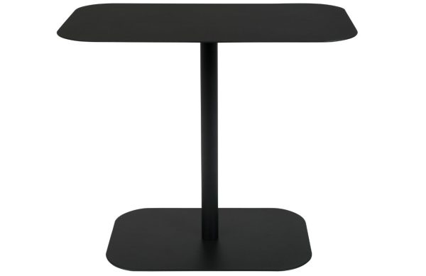 Černý kovový odkládací stolek ZUIVER SNOW RECTANGLE 50x30 cm  - Šířka50 cm- Hloubka 30 cm