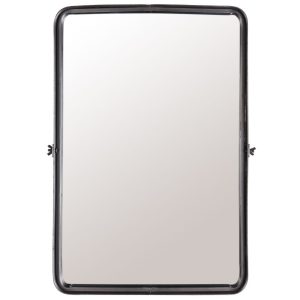 Černé závěsné zrcadlo DUTCHBONE Poke L  - Výška60 cm- Šířka 40