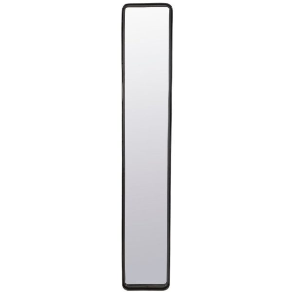 Černé závěsné zrcadlo DUTCHBONE Blackbeam 120 cm  - Šířka20 cm- Výška 120 cm