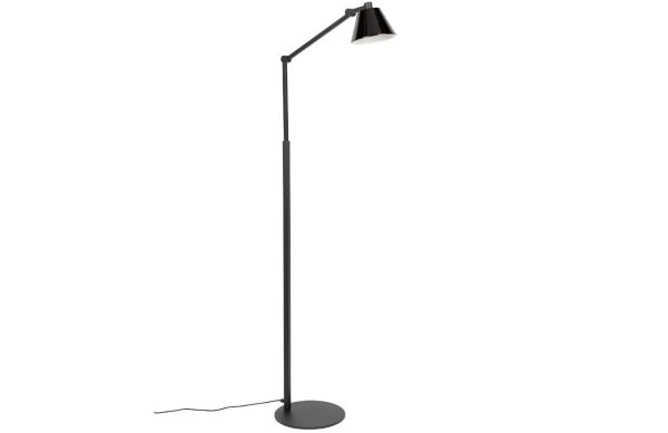 Černá kovová stojací lampa ZUIVER LUB  - Šířka25 cm- Hloubka 45