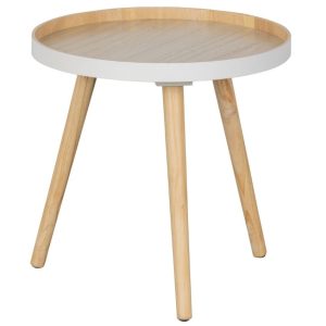 Hoorns Bílý jasanový konferenční stolek Aisha 41 cm  - Výška40