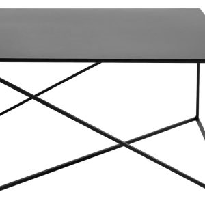 Nordic Design Černý kovový konferenční stolek Mountain 80 x 80 cm  - Šířka80 cm- Hloubka 80 cm