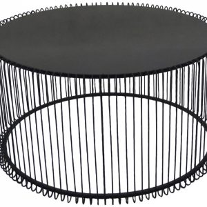 Kare Design Černý kovový konferenční stolek Wire Uno 80 cm  - Výška40