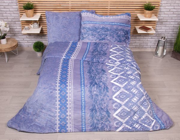 TP Francouzské mikroflanelové povlečení 220x200+2x70x90 - Orient blue  - -