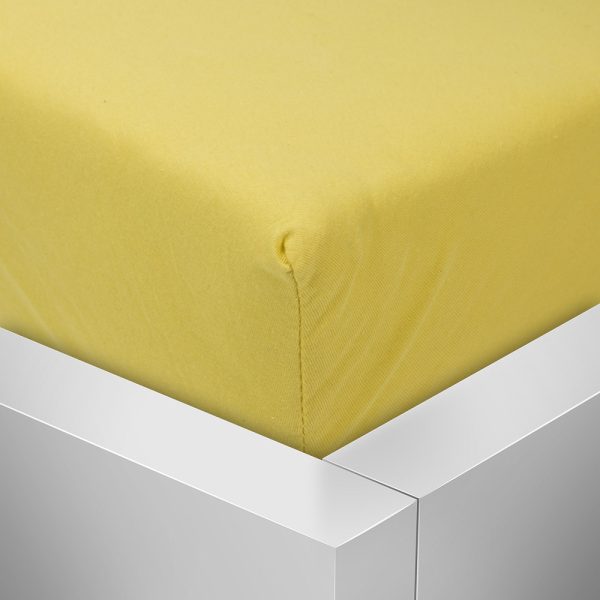 TP Jersey prostěradlo 160x200 Premium - Žlutá  - -