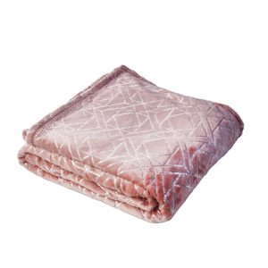 TP Mikroflanelová deka Premium s dekorativním vzorem 150x200 - Růžová  - -