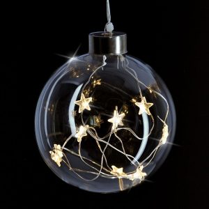 Solight LED vánoční koule skleněná