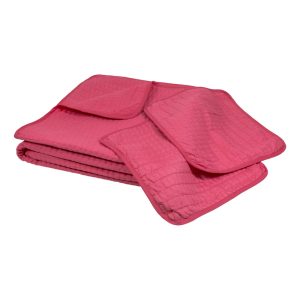 TP Přehoz na postel s povlaky na polštářky 220x240 + 2x 40x40 Růžová  - -