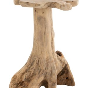 Přírodní odkládací stolek Amy z teakového dřeva - 46*43*65cm J-Line by Jolipa  - -