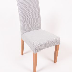 TP Univerzální elastický potah na židli jednobarevný - Světle šedá 6ks  - -