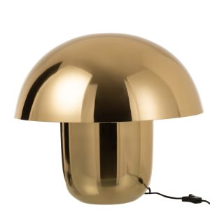 Zlatá kovová stolní lampa Mushroom Large - Ø 50*45cm J-Line by Jolipa  - -