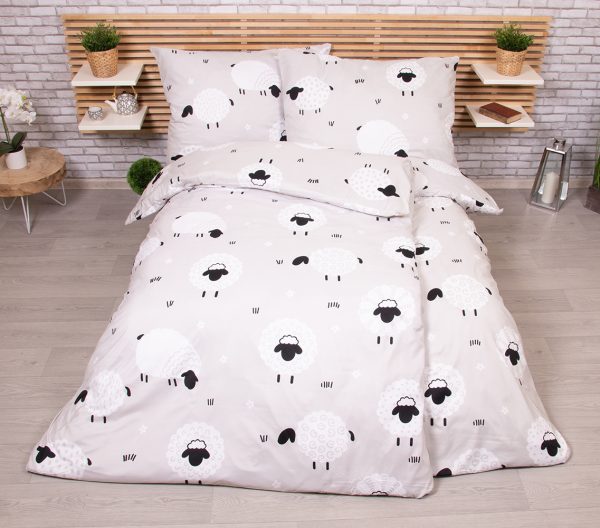 TP Zvýhodněná sada Microtop povlečení na dvě lůžka 140x200+70x90 - Gray sheep  - -