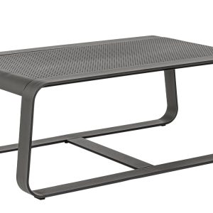 Černý kovový zahradní konferenční stolek Bizzotto Merrigan 105 x 62  - Výška38 cm- Šířka 105 cm