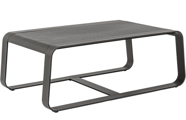 Černý kovový zahradní konferenční stolek Bizzotto Merrigan 105 x 62  - Výška38 cm- Šířka 105 cm