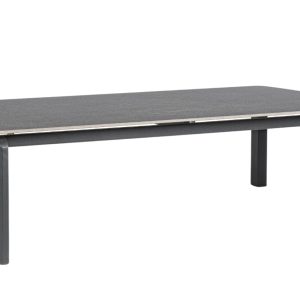 Tmavě šedý keramický zahradní konferenční stolek Bizzotto Jaliso 120 x 70 cm  - Výška33 cm- Šířka 120 cm
