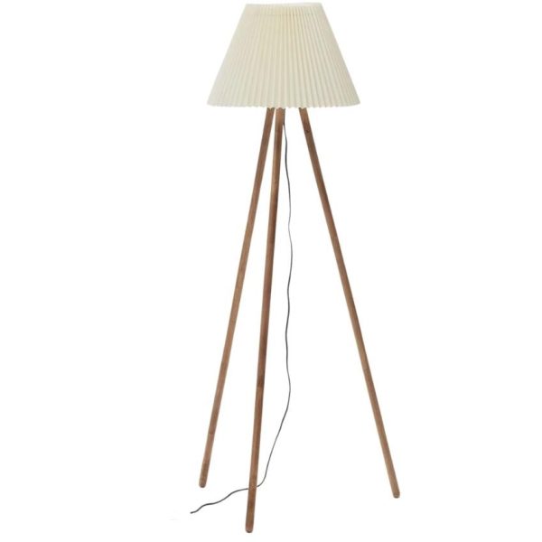 Béžová bavlněná stojací lampa Kave Home Benicarlo 149 cm  - Výška149 cm- Průměr 62 cm