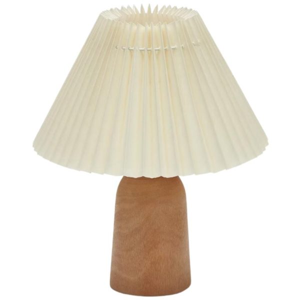 Béžová bavlněná stolní lampa Kave Home Benicarlo  - Výška33 cm- Průměr 27 cm