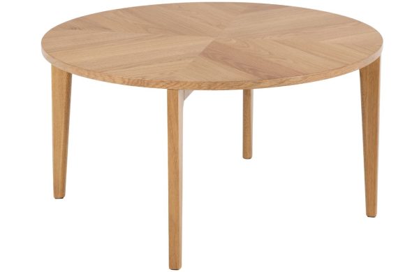 Scandi Dubový konferenční stolek Laudien 80 cm  - Výška42 cm- Průměr 80 cm