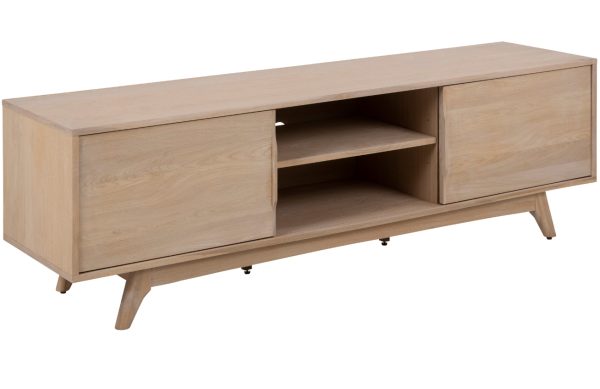 Scandi Světlý dubový TV stolek Martain 180 x 44 cm  - Výška55 cm- Šířka 180 cm