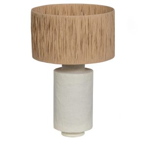 Hoorns Béžová látková stolní lampa Nami  - Výška63 cm- Šířka 40 cm