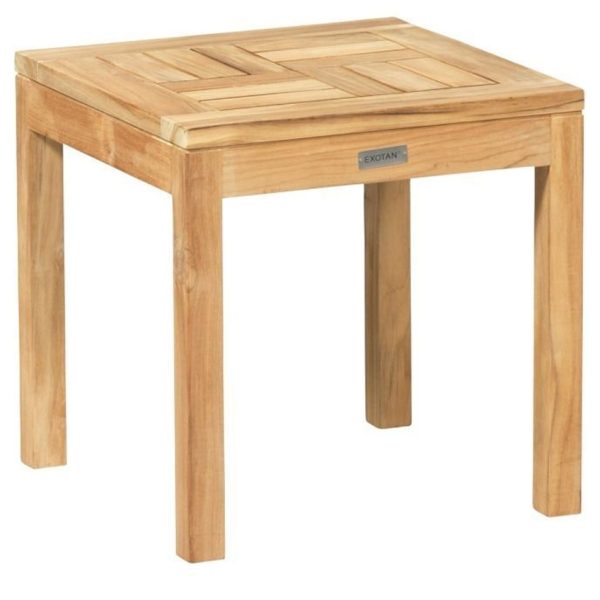 Hoorns Teakový zahradní stolek Jaite 45 x 45 cm  - Výška45 cm- Šířka 45 cm