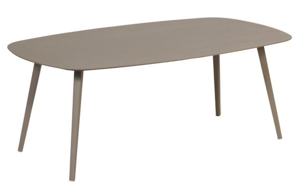 Hoorns Béžový hliníkový zahradní konferenční stolek Aldi 120 x 70 cm  - Výška46 cm- Šířka 120 cm