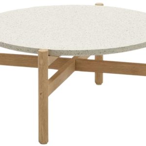 Bílý betonový zahradní konferenční stolek Kave Home Pola 88