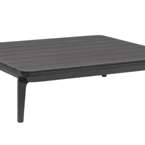 Černý hliníkový zahradní konferenční stolek Bizzotto Matrix 99 x 99 cm  - Výška33 cm- Šířka 99 cm