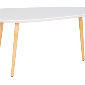 Nordic Living Bílý lakovaný konferenční stolek Vivid 110 x 60 cm  - Výška45 cm- Šířka 110 cm