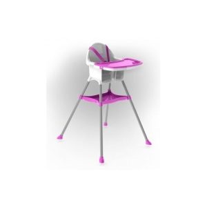 DOLONI Dětská jídelní židlička bílo-fialová  - Barvafialová-