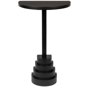 Černý mangový odkládací stolek DUTCHBONE LINA 38 x 24 cm  - Výška63 cm- Šířka 38 cm