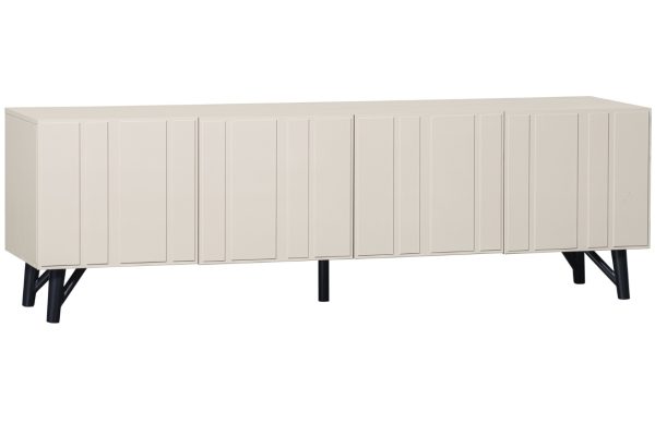 Hoorns Bílý dřevěný TV stolek Rellim 181 x 46 cm  - Výška56 cm- Šířka 181 cm