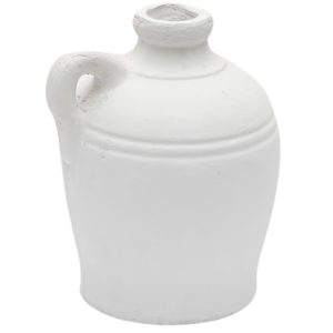 Bílá terakotová váza Kave Home Palafrugell 23 cm  - Výška23 cm- Šířka 18
