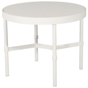 Bílý keramický zahradní odkládací stolek No.100 Mindo 58
