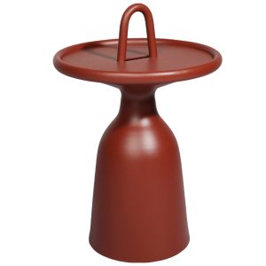 Červený hliníkový zahradní odkládací stolek No.104 Mindo 40 cm  - Výška61