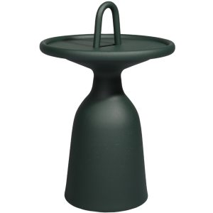 Tmavě zelený hliníkový zahradní odkládací stolek No.104 Mindo 40cm  - Výška61