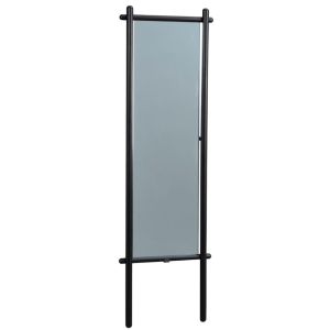 Černé dubové stojací zrcadlo ROWICO MILFORD 180 x 52 cm  - Výška180 cm- Šířka 52 cm