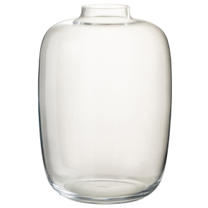 Čirá skleněná váza J-line Clot 25 cm  - Výška35 cm- Průměr 25 cm
