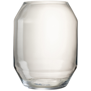 Čirá skleněná váza J-line Peruva 25 cm  - Výška32 cm- Průměr 25 cm