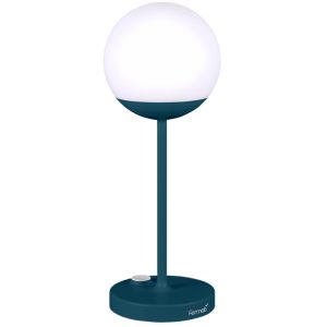 Modrá venkovní LED lampa Fermob MOOON! 41 cm  - Výška41 cm- Průměr 15 cm