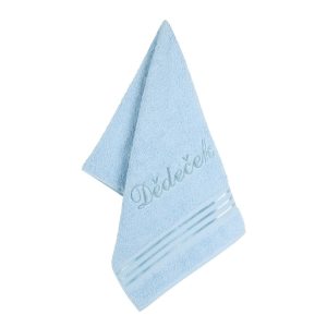 Bellatex Froté ručník s výšivkou Dědeček světle modrá  - Barvamodrá-