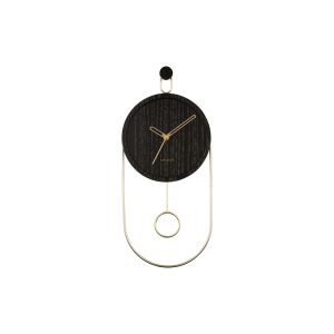 Karlsson 5892BK designové kyvadlové nástěnné hodiny  - Barvačerná-