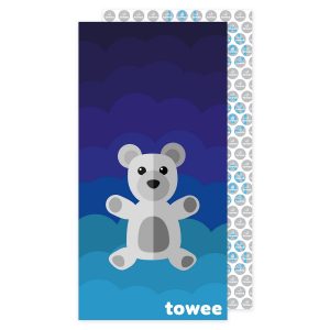 Towee Rychleschnoucí osuška Teddy Bear modrá