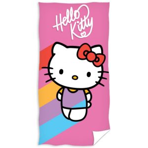 TipTrade Bavlněná froté osuška 70x140 cm - Hello Kitty Rainbow  - MateriálBavlna- Materiál Froté