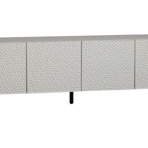 Hoorns Světle šedý dřevěný TV stolek Miste 181 x 46 cm  - Výška56 cm- Šířka 181 cm