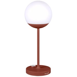 Zemitě červená venkovní LED lampa Fermob MOOON! 41 cm  - Výška41 cm- Průměr 15 cm