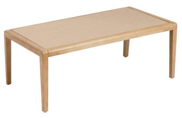 Dřevěný konferenční stolek Kave Home Better 120 x 70 cm s deskou z polycementu  - Výška46 cm- Šířka 120 cm